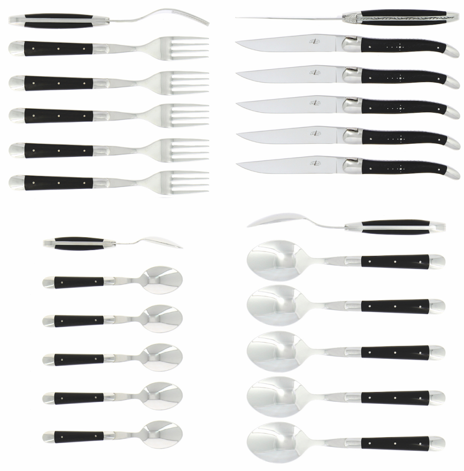 Laguiole en Aubrac CCF99WEIHL, 4-delige bestekset wengehout | Voordelig