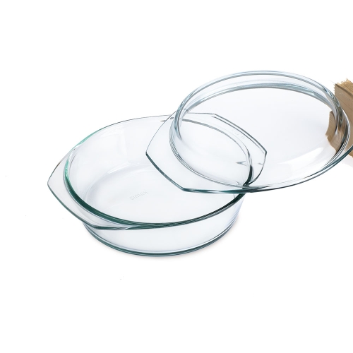 Ronde glazen ovenschaal met deksel, 23 cm - Simax