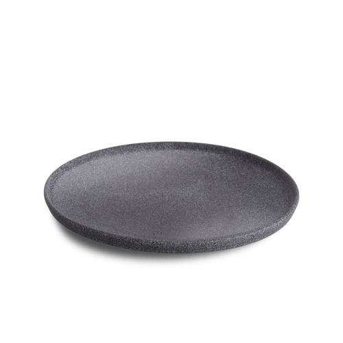 Bord Hazy nr 4, Halfgeglazuurd, 20 cm, Donkergrijs - Benedikt