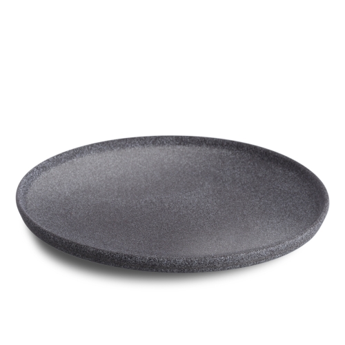 Bord Hazy nr 4, Halfgeglazuurd, 26 cm, Donkergrijs - Benedikt