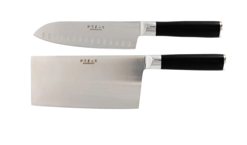 Santoku mes 17,5cm + Chinese schoffel 18cm - Karimatto