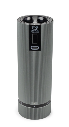 Zout- en pepermolensset, 15 cm, Elektrisch, Duo Line, Natural + Carbone - Peugeot