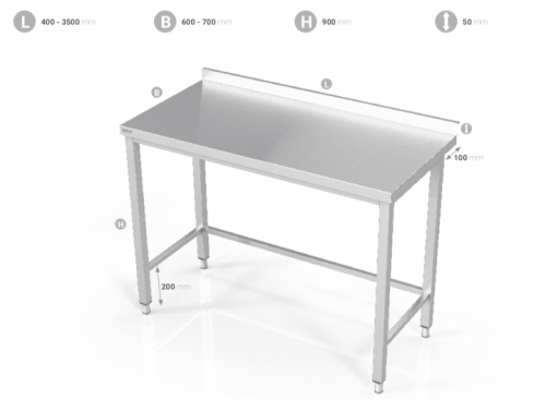 RVS bank met open frame