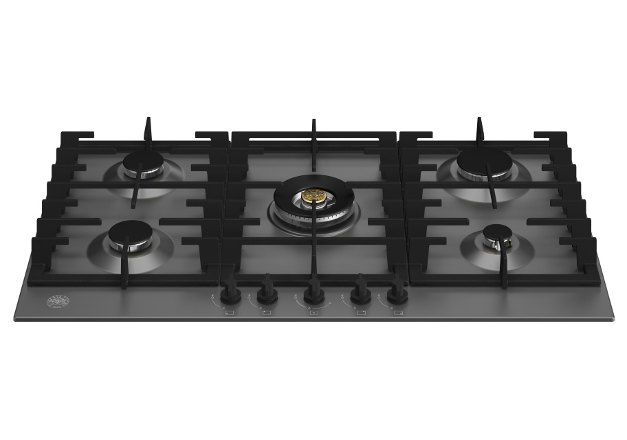 Mat zwart, gaskookplaat, 90 cm, Modern - Bertazzoni