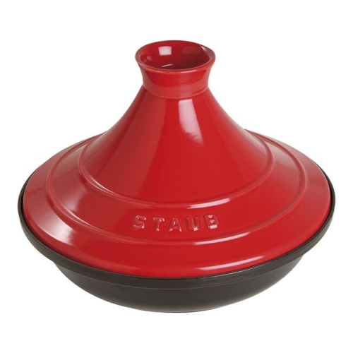 Tajine van Gietijzer, 28 cm, Zwart/Rood - Staub