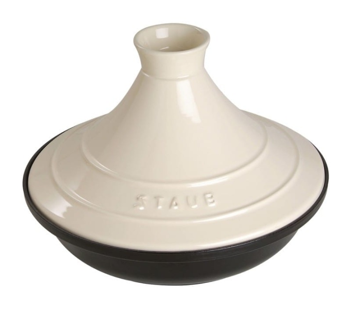 Tajine in gietijzer, 28 cm, zwart/creme - Staub