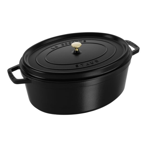 Ovale gietijzeren pan, Zwart - Staub