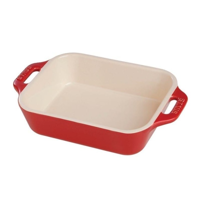 Rechthoekige vorm, 34 x 24 cm, Rood - Staub