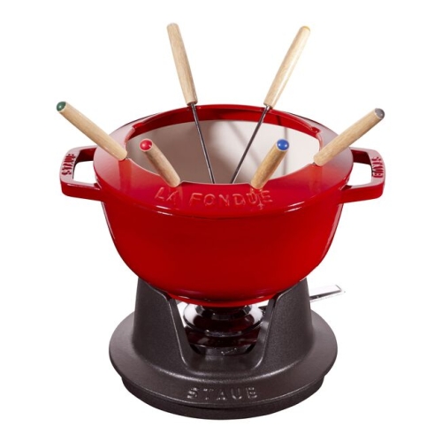 Fonduepan, Rood, 20 cm - Staub