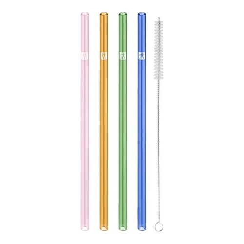 Glazen Rietjes in Verschillende Kleuren, Sorrento, 4-pack - Zwilling