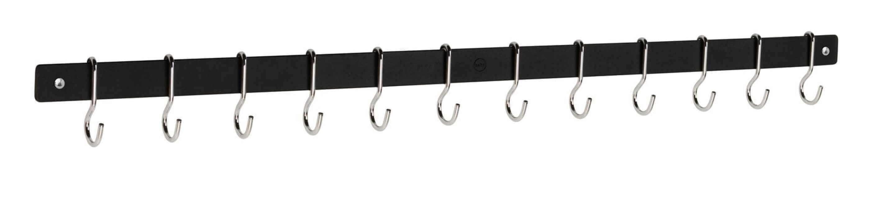 Wandhanger in zwart met 12 haken - Hahn