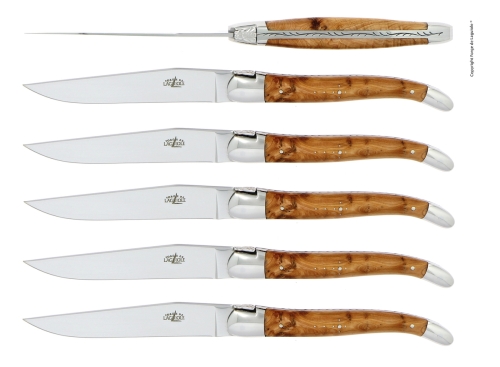 Zes messen, En handvat, gepolijst, Tradition - Forge de Laguiole