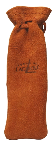 Leren omslag met vetersluiting - bruin - Forge de Laguiole