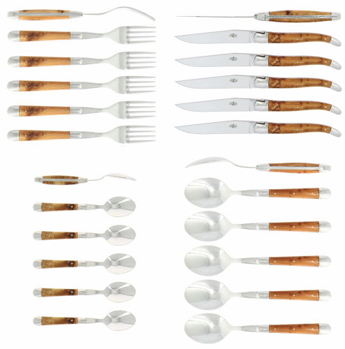 Bestekset 03, grepen van En, gepolijst, Tradition - Forge de Laguiole