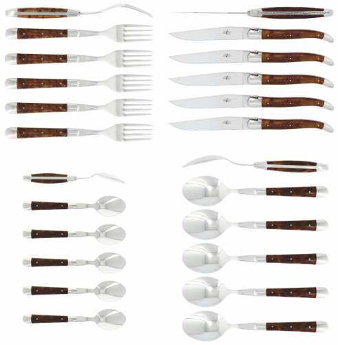 Bestekset 05, Tuja handgrepen, gepolijst, Tradition - Forge de Laguiole