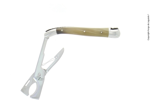 Sigarenknipper, handvat van licht hoorn, gepolijst - Forge de Laguiole