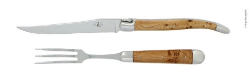 Snijwerkset 17 cm, En handvat, gepolijst, Tradition - Forge de Laguiole