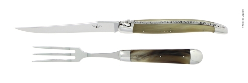 Snijmes 17 cm, Handvat licht hoorn, gepolijst, Tradition - Forge de Laguiole