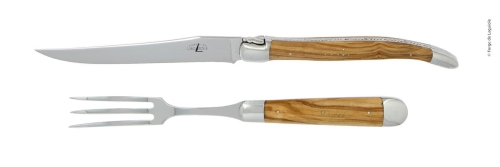 Snijmes 17 cm, Olijfhouten handvat, gepolijst, Tradition - Forge de Laguiole