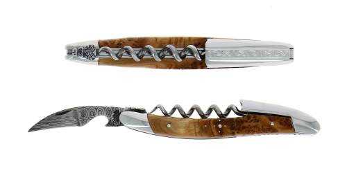 Sommeliermes van En, gedamasfalteerd met decoratie, Collectie - Forge de Laguiole