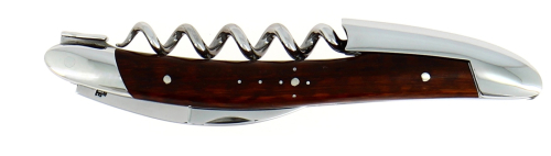 Slangenhouten sommeliermes, gedamasqueerd met decoratie, Collectie - Forge de Laguiole