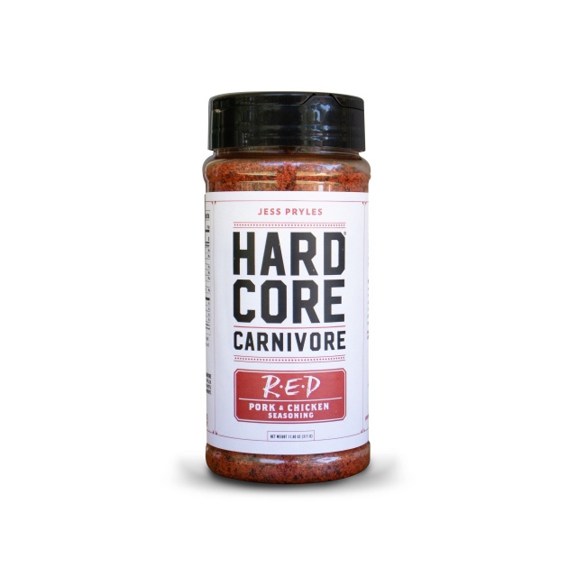 Hardcore Carnivore Red, rub voor varkensvlees/kip/BBQ, 312 g - Jess Pryles