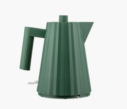 Waterkoker, Plissé, groen - Alessi - 1 liter