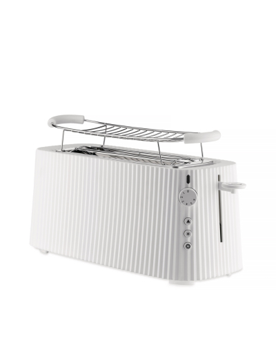 Broodrooster, lang model, Plissé - Alessi - Wit