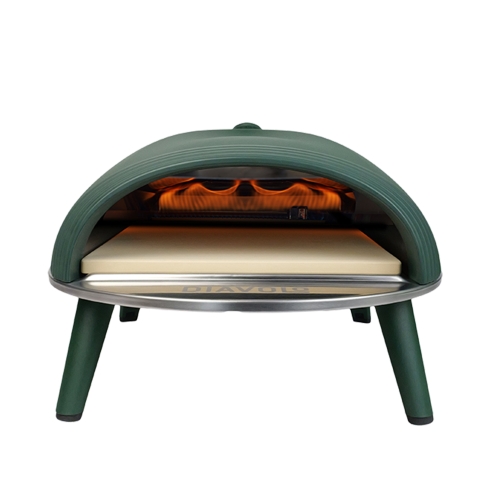 Pizzaoven Diavolo, Gas gestookt, Groen - Delivita
