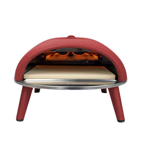 Pizzaoven Diavolo, Gas gestookt, Rood - Delivita