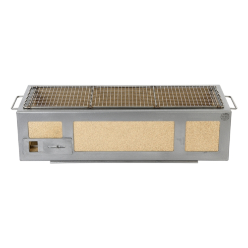 Tafelgrill/Konro-grill met roestvrij stalen frame, Lang 70 x 26 cm - Kasai