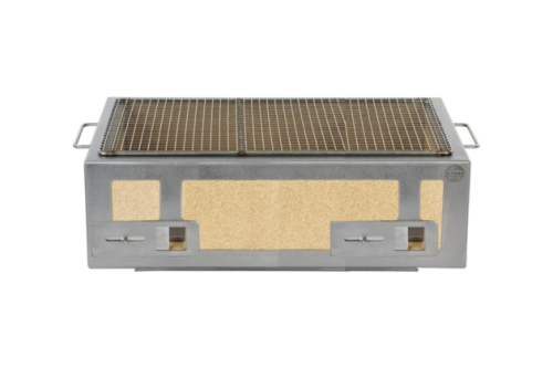 Tafelgrill/Konrogrill met roestvrij stalen frame, XL 92 x 35,5 cm - Kasai