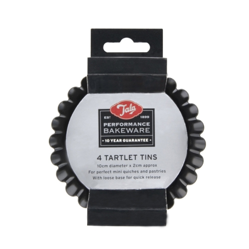Taartvorm, anti-aanbak, 10cm, 4-pak - Tala