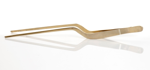 Overlegpincet in 14k goud, offset - 100% Chef - 20 cm