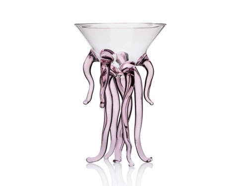 Glazen beker, Medusa, roze, 20 cl - 100% Chef