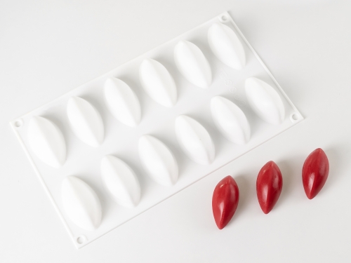 Siliconen mal voor decoratie, Quenelle - 100% Chef