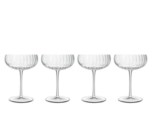 Coupe / Champagne glazen, Optica, 30 cl, 4-pack - Luigi Bormioli