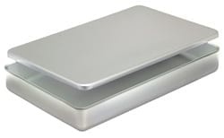 Aluminium bakblik met deksel, 41 x 27 x 6 cm