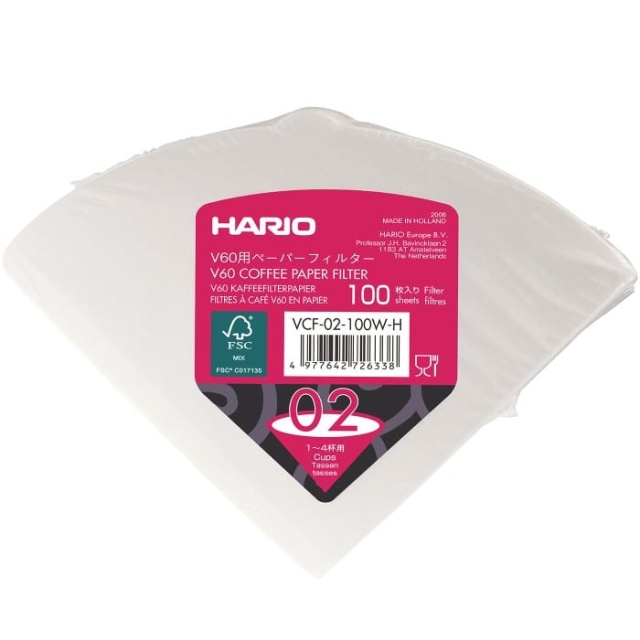 V60 filter 02, 100 stuks - Hario