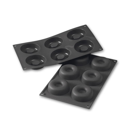 Siliconen mal SF012, Savarin, 6 st 72 x 23 mm - Martellato