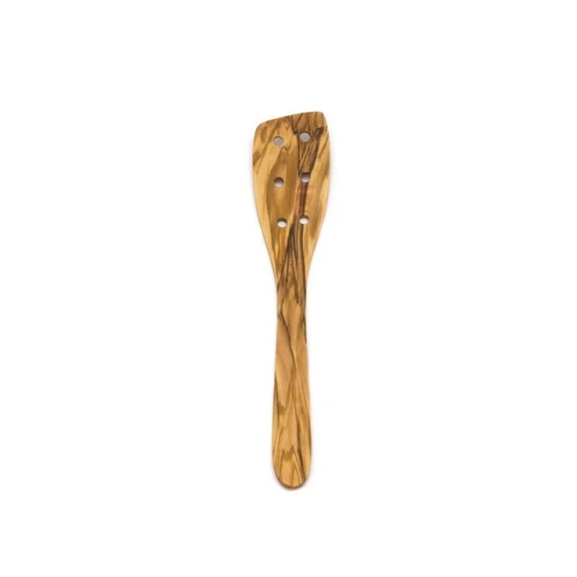 Opscheplepel met sleuven, olijfhout, 30 cm - Heirol