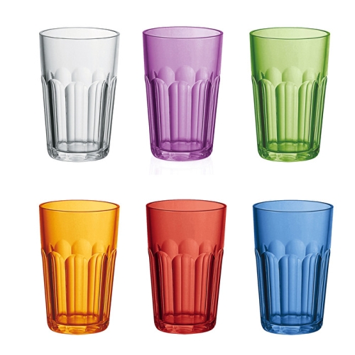 Glas drinken in plastic, 42 CL, 6-pack, happy hour - Guzzini