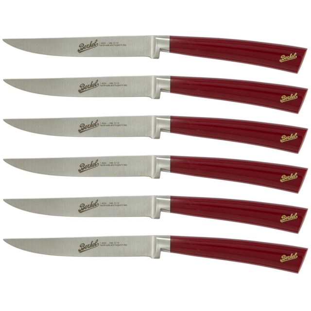 Steakmessen, 6-pack, Elegance Red - Berkel