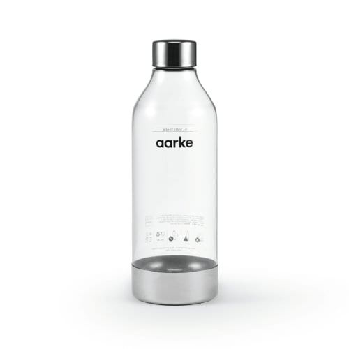 Waterfles, PET, Geborsteld Staal - Aarke