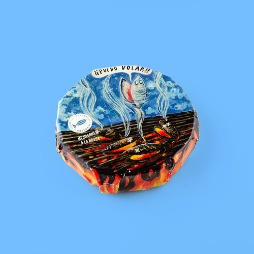 Op houtskool gegrilde mosselen, 90 g - Conservas Braseadas Güeyu Mar