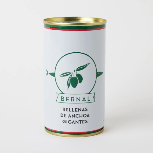 Manzanilla-olijven Gevuld met Ansjovis, 150 g - Bernal