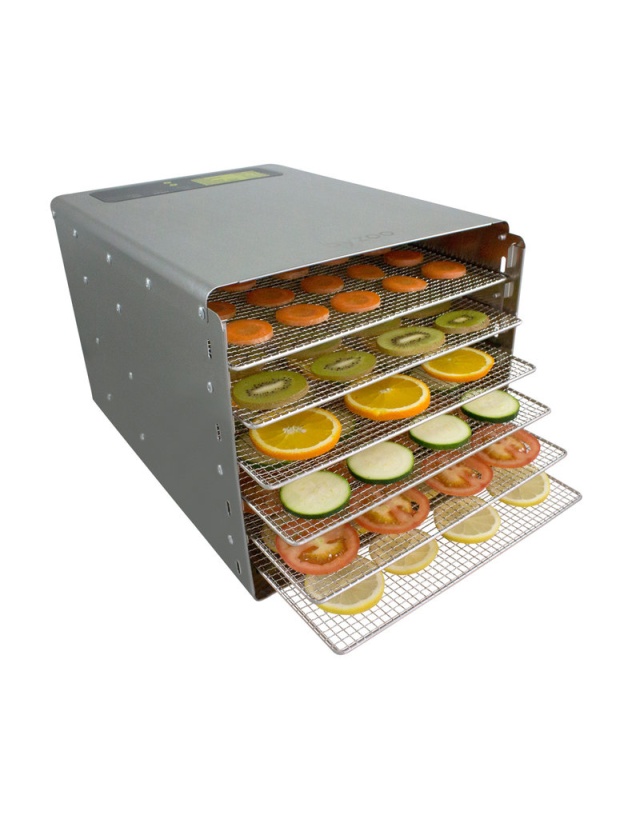 Droogkast Mini DH02 in RVS met touch display, 6 bakjes - Byzoo