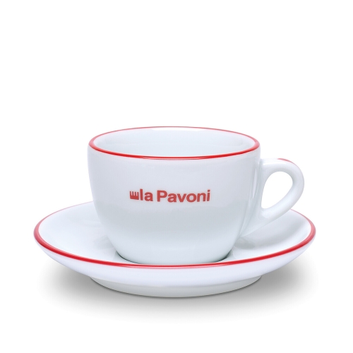 Cappuccinokopjes met schotels, 6 stuks - La Pavoni