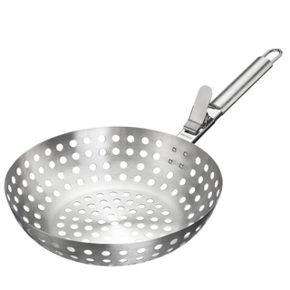 Geperforeerde roestvrijstalen grillmand met afneembaar handvat, 28 cm - Westmark