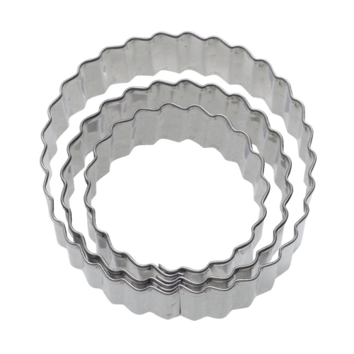 Peperkoekvorm, Rond gegolfd, 4, 5 en 6 cm, 3-pak - Westmark